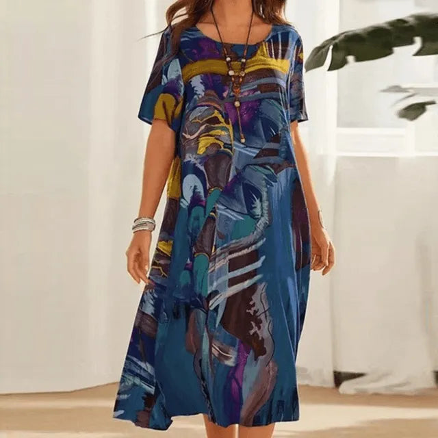 Vlotte Zomerjurk met Print - Visconte