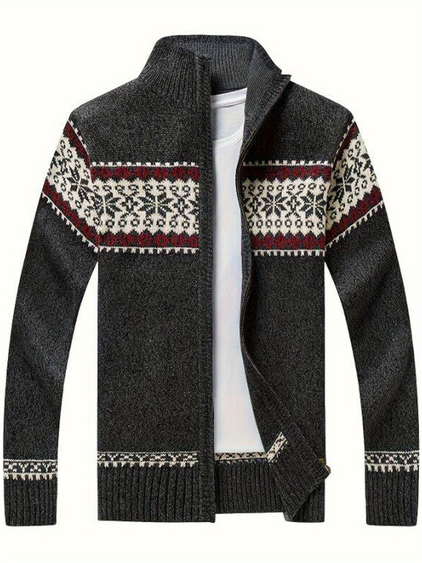 Casual Knit Cardigan Geometriskt mönster - Normal passform - Vintagio - VG 63 - Essential i flera färger