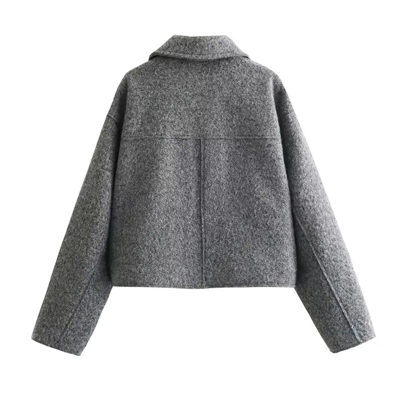 Ull Cropped Jacket Dam - Normal passform - Extra varm - Essential Elegance