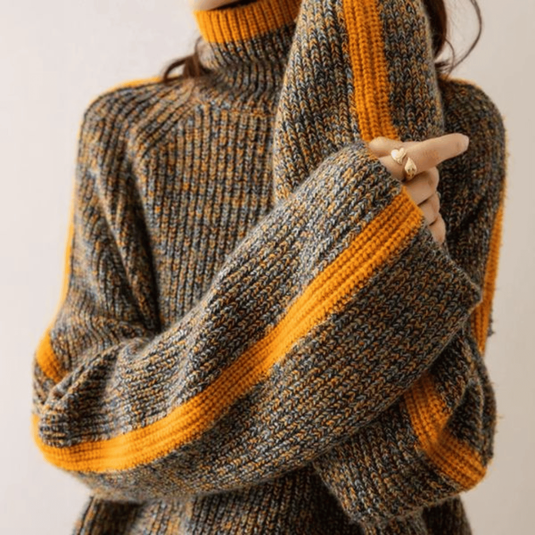 Ravelyn Melange stickad turtleneck