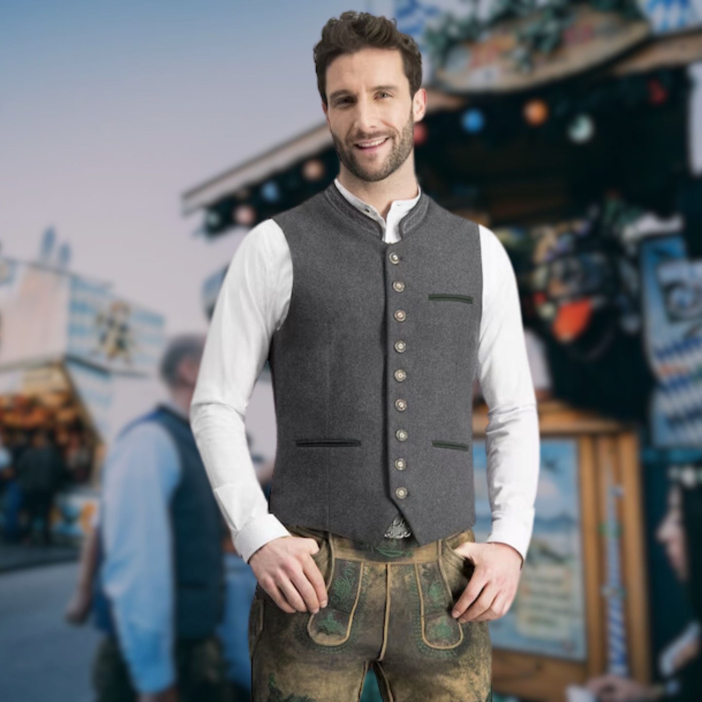 Dario | Exklusiv traditionell väst för män för Oktoberfest