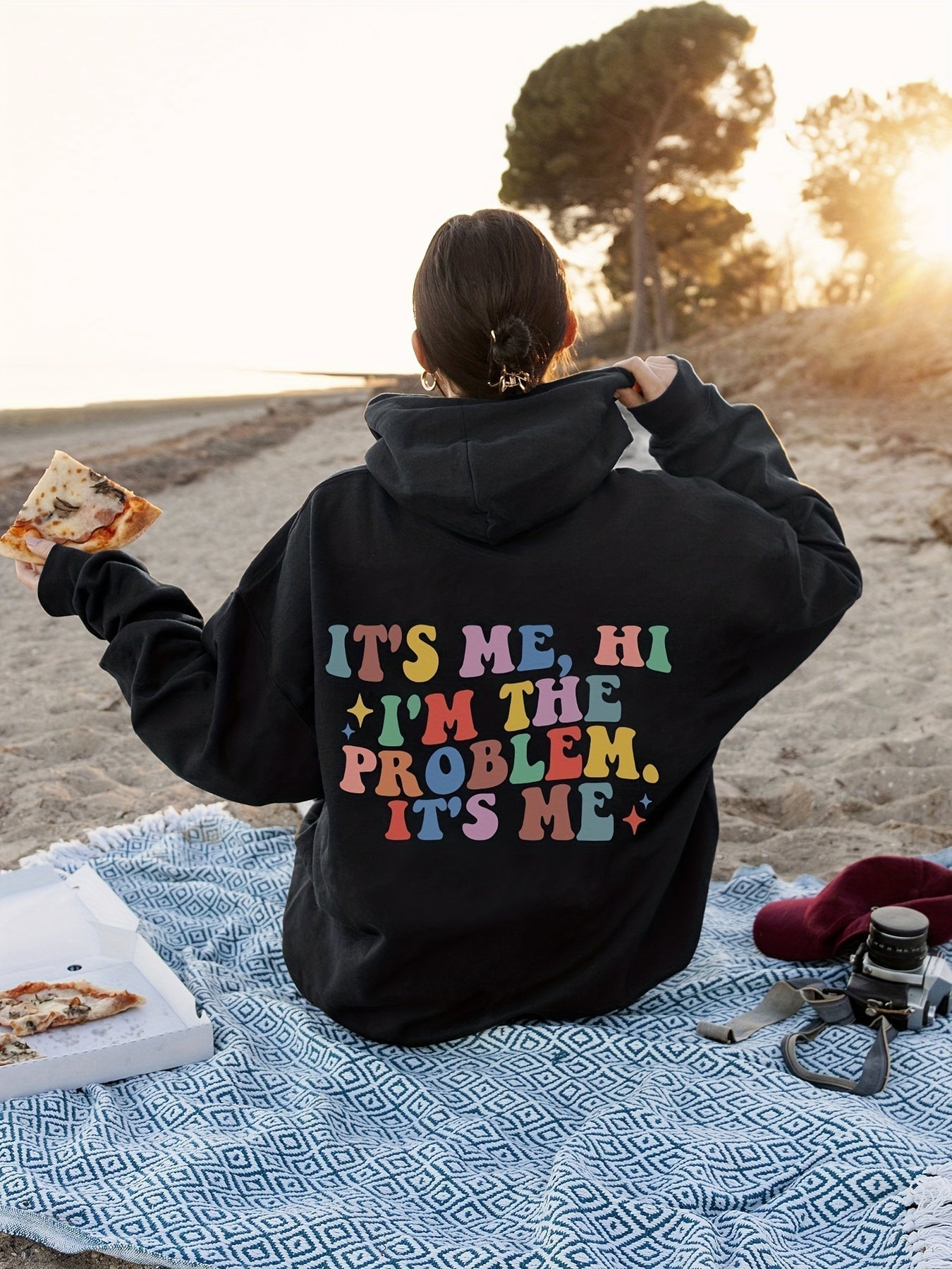 Hoodie Dam, Statement Hoodie | 100% bombull - Bekväm - Perfect for long days