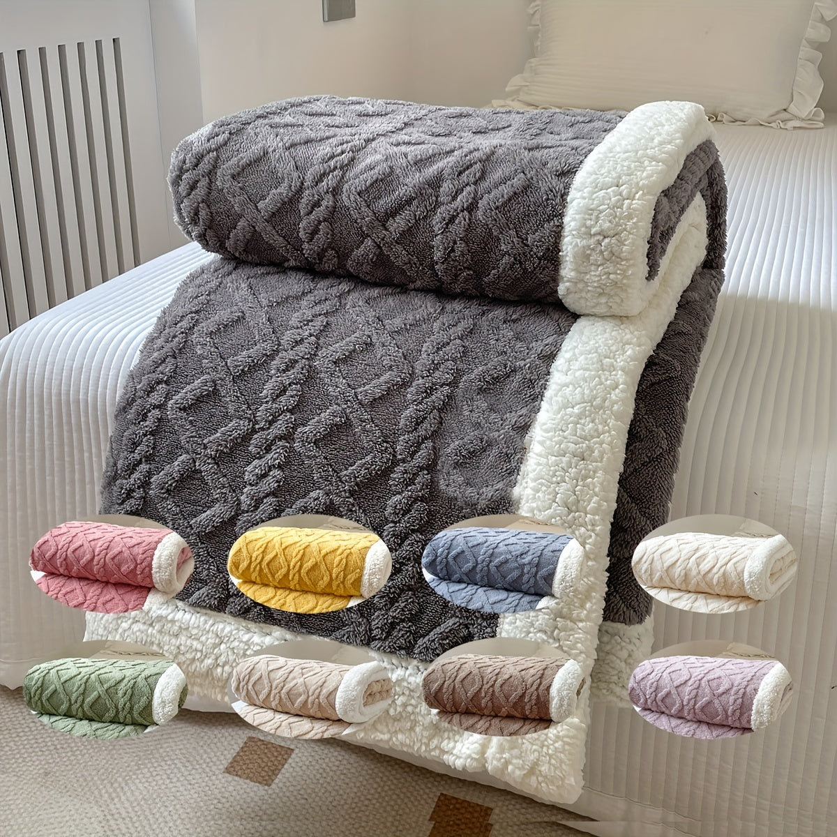 Fleece-tyg | Tjock sofffilt för höst och vinter - Lämplig för alla årstider