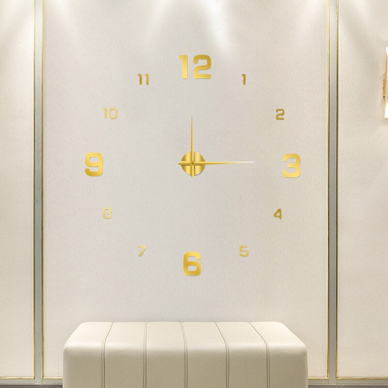 CreativaTime modern väggklocka | Unik design i svart, vit eller guld | Tyst kvartsrörelse | 30, 40, 50 cm | Plast och metall