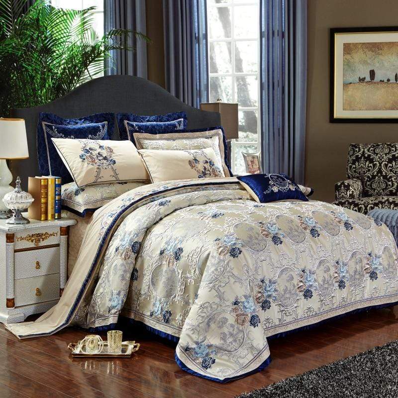 Orientalisque jacquard lyxiga sängkläder set - egyptian bombull | Detaljerad Jacquard Design - Elegant yet elegant