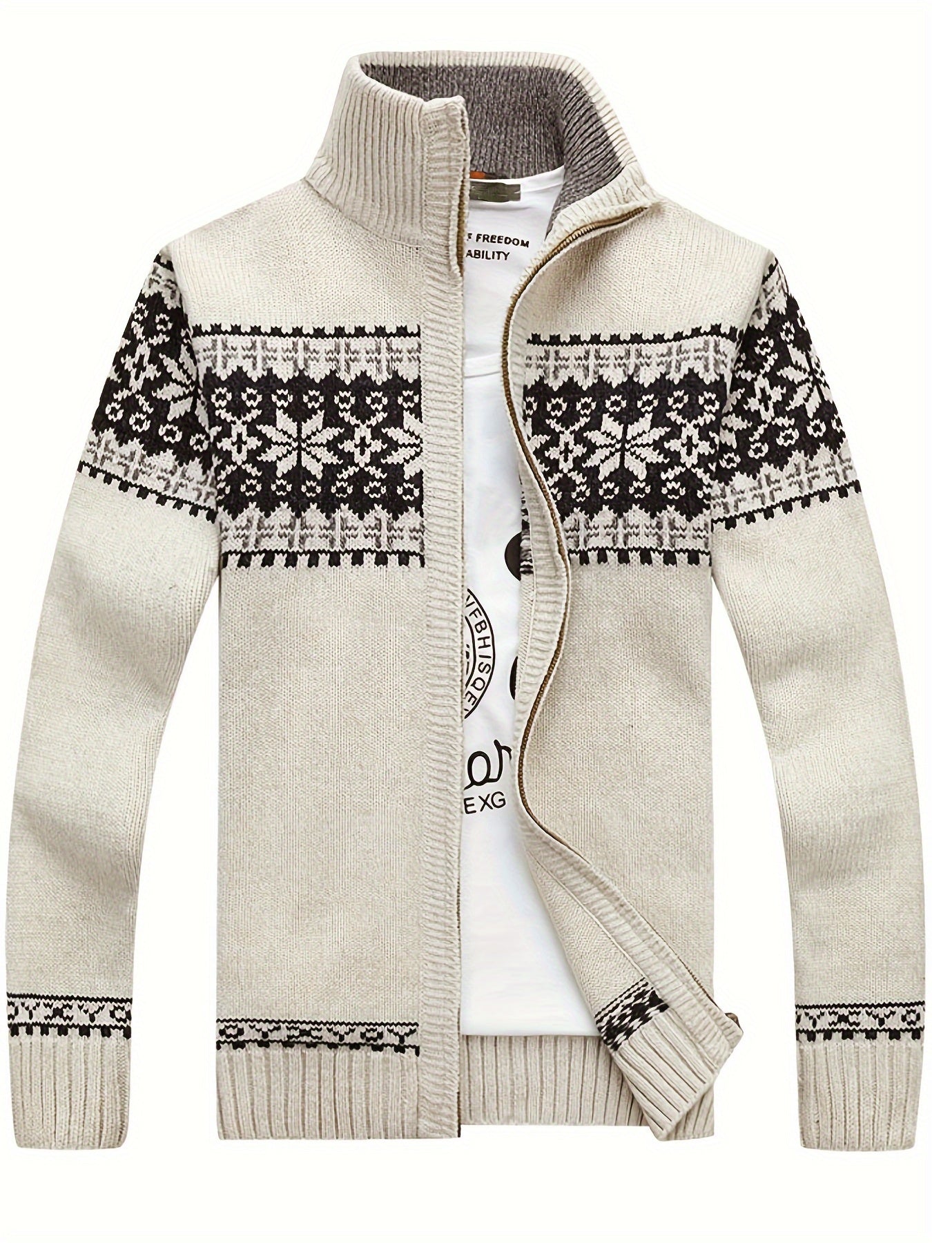 Casual Knit Cardigan Geometriskt mönster - Normal passform - Vintagio - VG 63 - Essential i flera färger