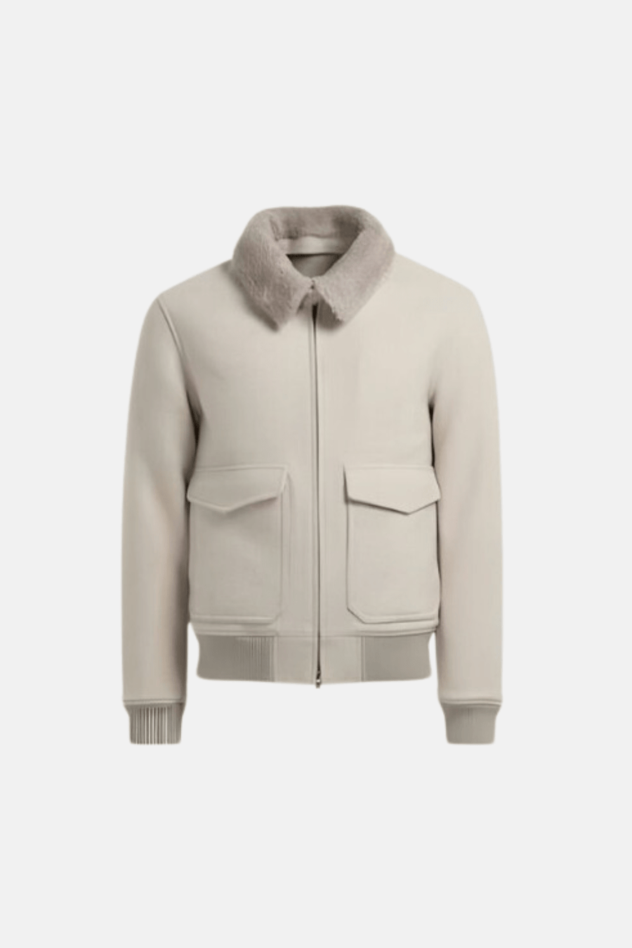 Komplett outfit herr | Jacka/Blazer + Tröja/Blus + Byxor + Loafers med hög mocka - Puento Fortade - TP 33 - Essential Winter Beige/Vit