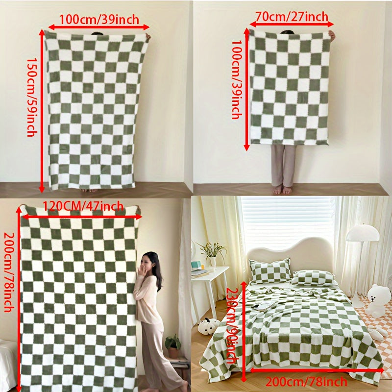Mysig traditionell grov flanellfilt | Klassisk platt design - Varm och tvättbar