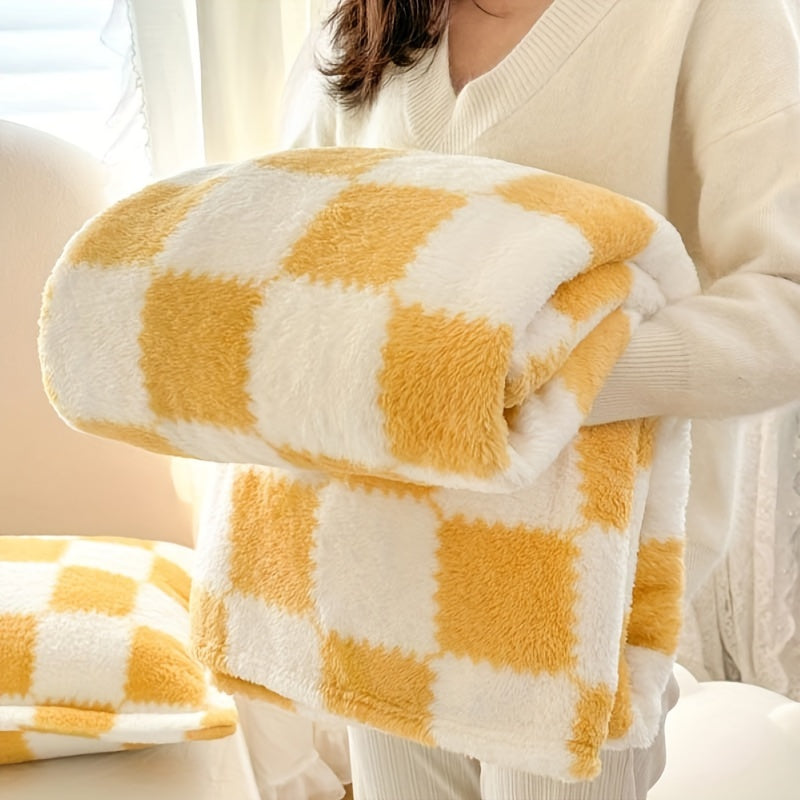 Mysig traditionell grov flanellfilt | Klassisk platt design - Varm och tvättbar