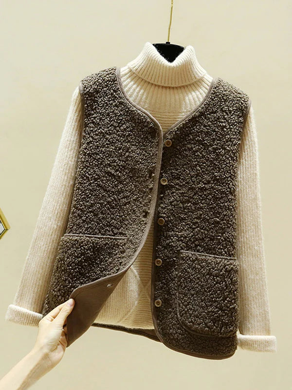 Varm ärmlös lammullsväst Dam - Normal passform - Belle Couture - FP 11 - Essential Elegance