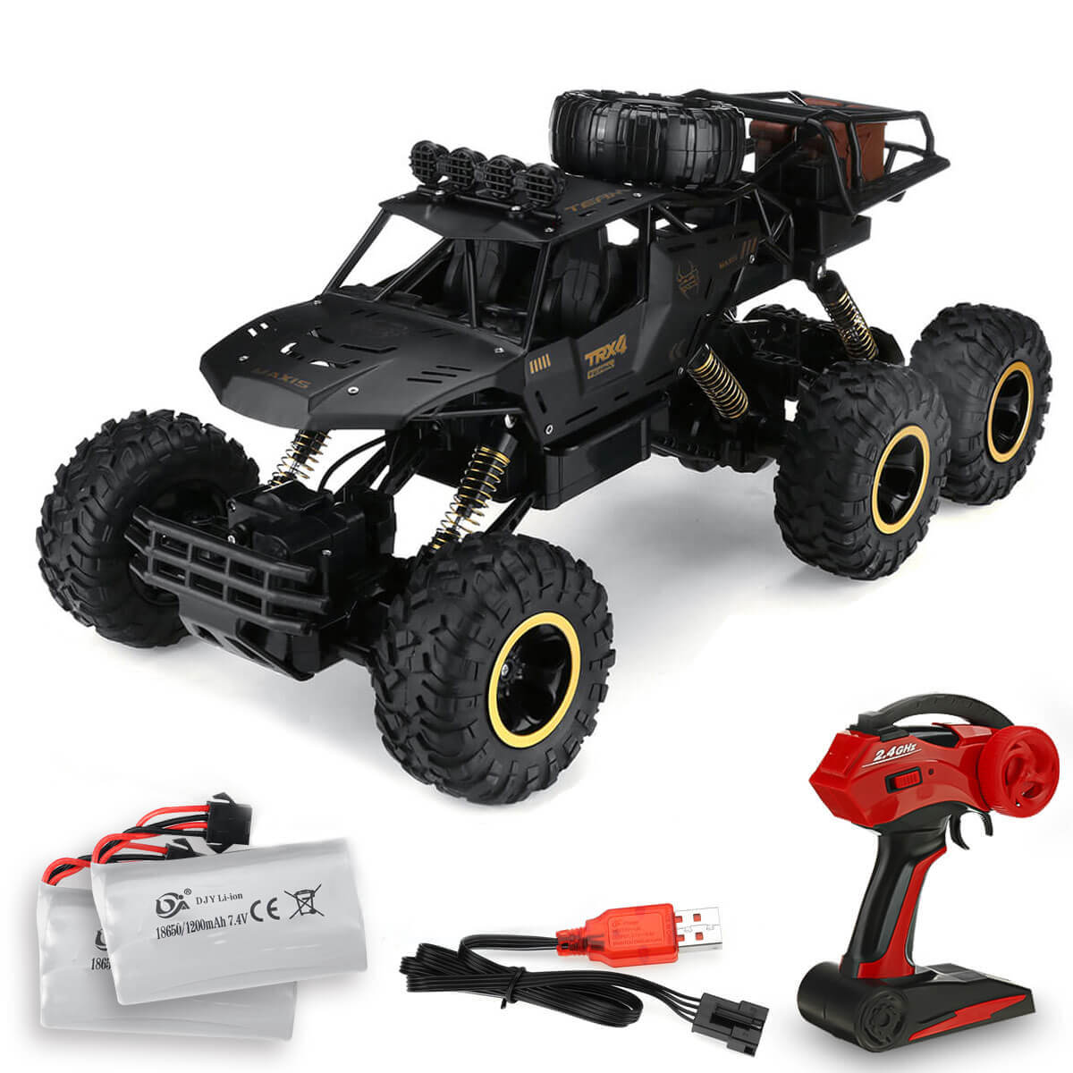6-årsjubileums-RC-monstertruck – Terrängbil i skala 1/12 med avancerad 2,4 GHz-teknik och hög hastighet