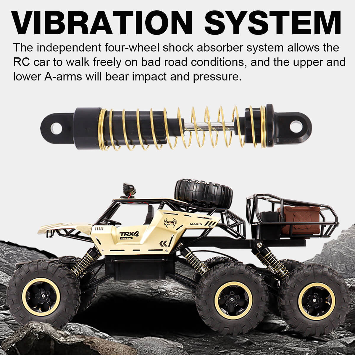 6-årsjubileums-RC-monstertruck – Terrängbil i skala 1/12 med avancerad 2,4 GHz-teknik och hög hastighet