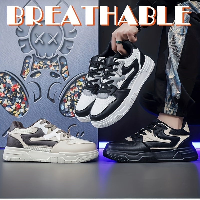 Lo Top Streetwear Herr 484 | Bekväma plattformsskor - halkfri snörstängning för promenader eller resort - viktigt