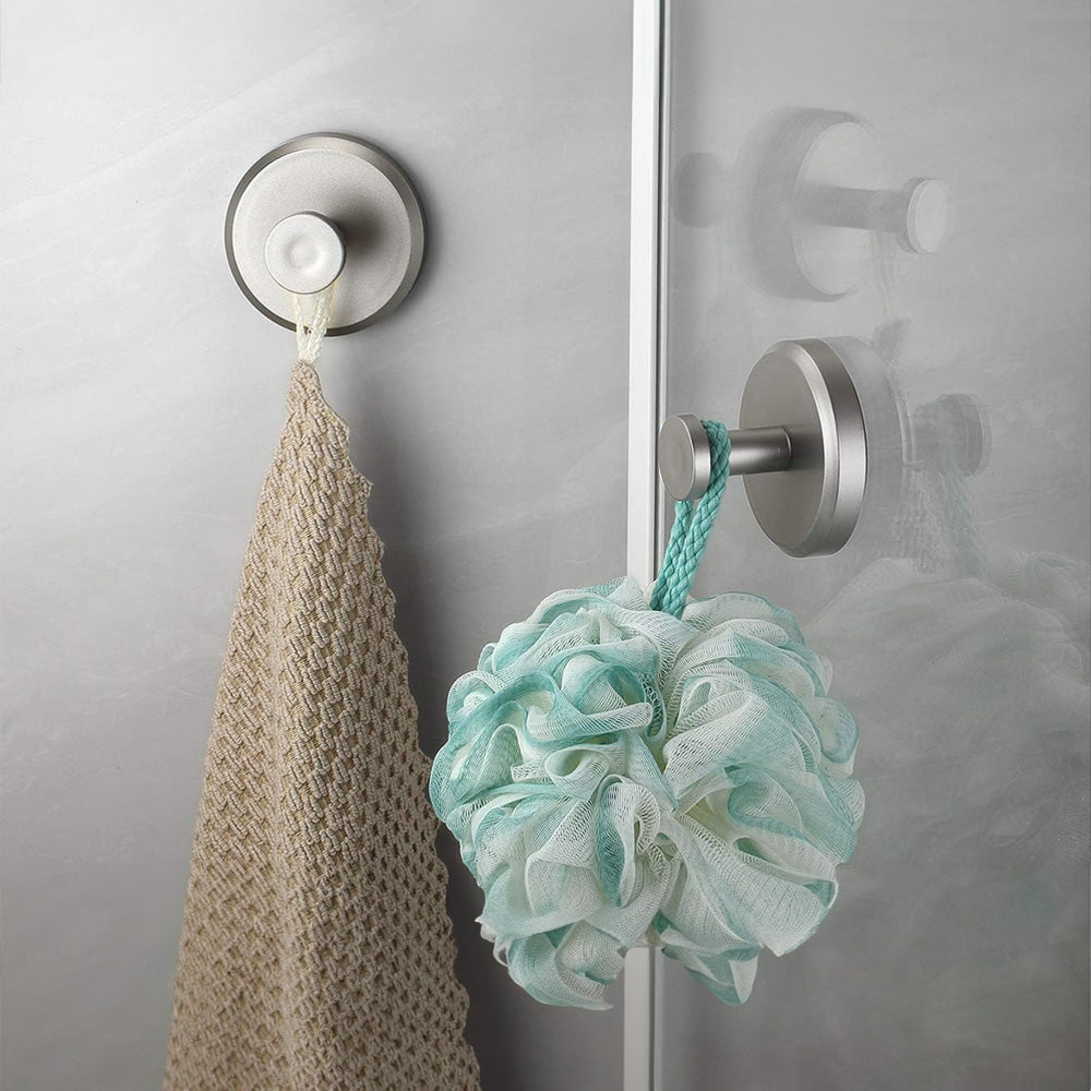 Sugkoppskrokar - BathroomBuddy - Klibbar stadigt - Lätt att installera (2 delar)