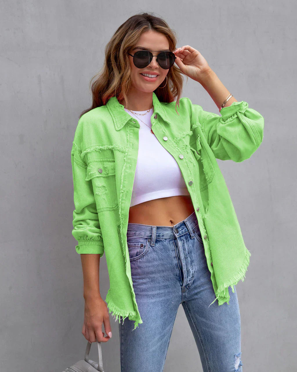 Nienke | Sliten jeansjacka