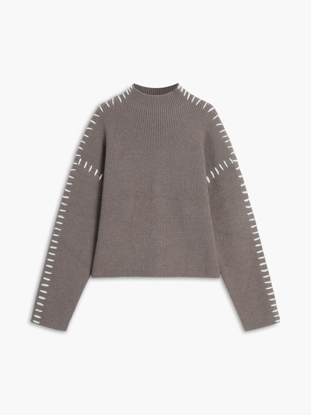 Flytta fokus | Oversized Mock Neck tröja/tröja kvinnor
