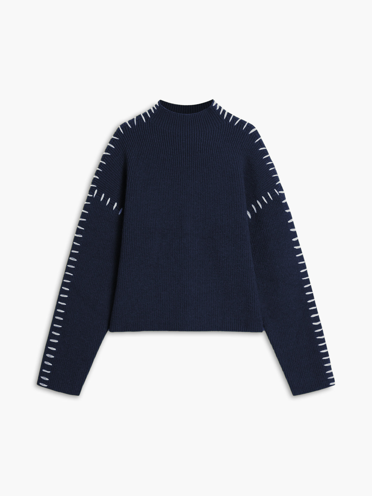 Flytta fokus | Oversized Mock Neck tröja/tröja kvinnor