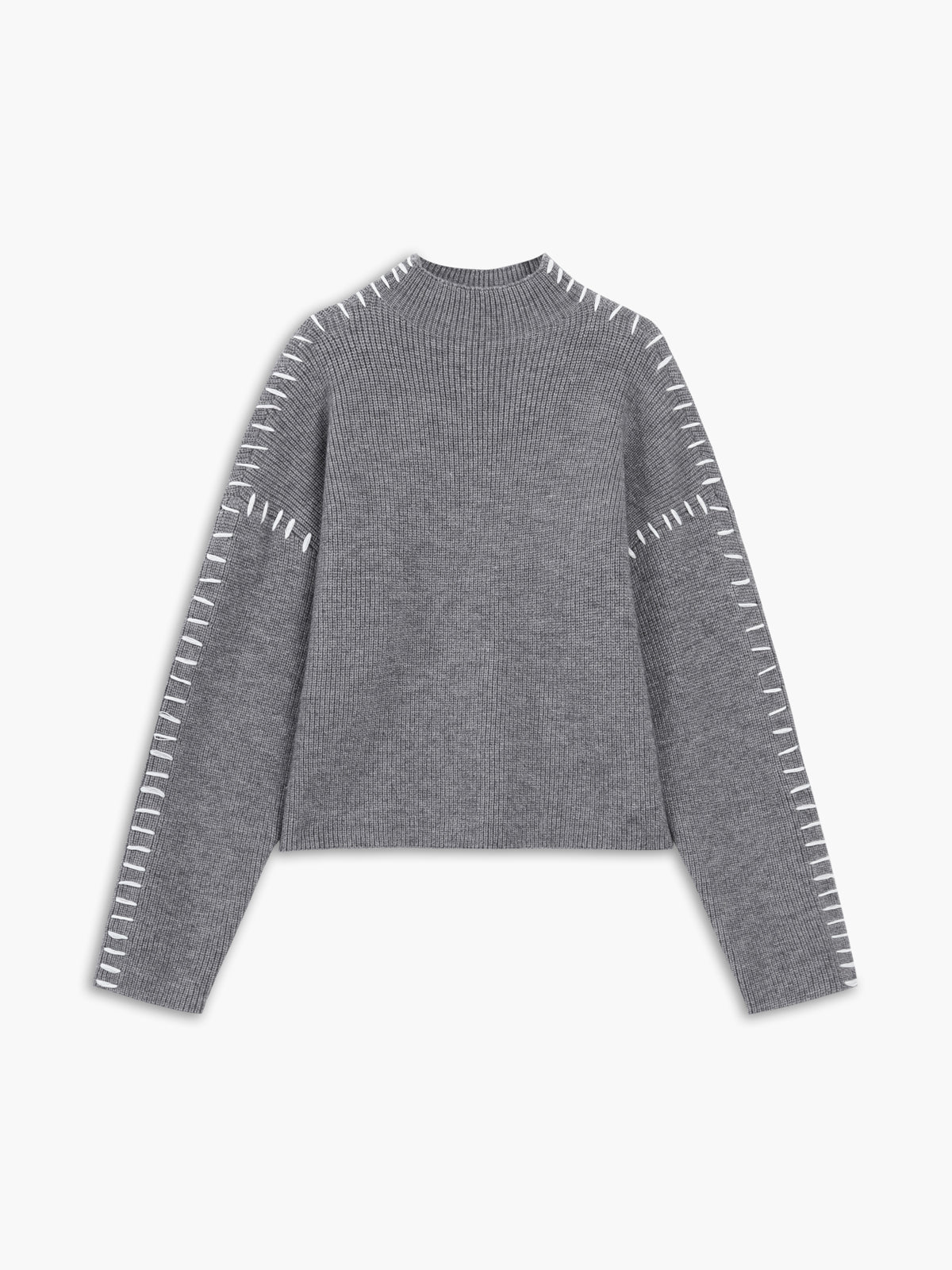 Flytta fokus | Oversized Mock Neck tröja/tröja kvinnor