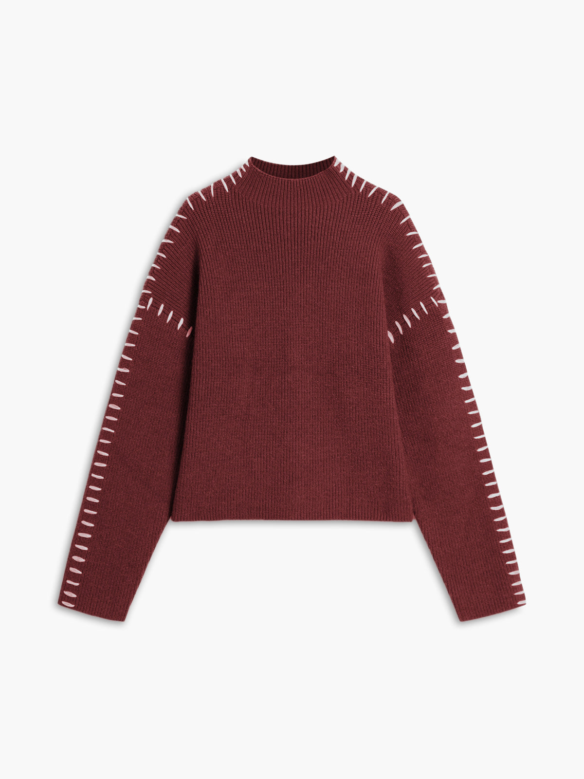 Flytta fokus | Oversized Mock Neck tröja/tröja kvinnor