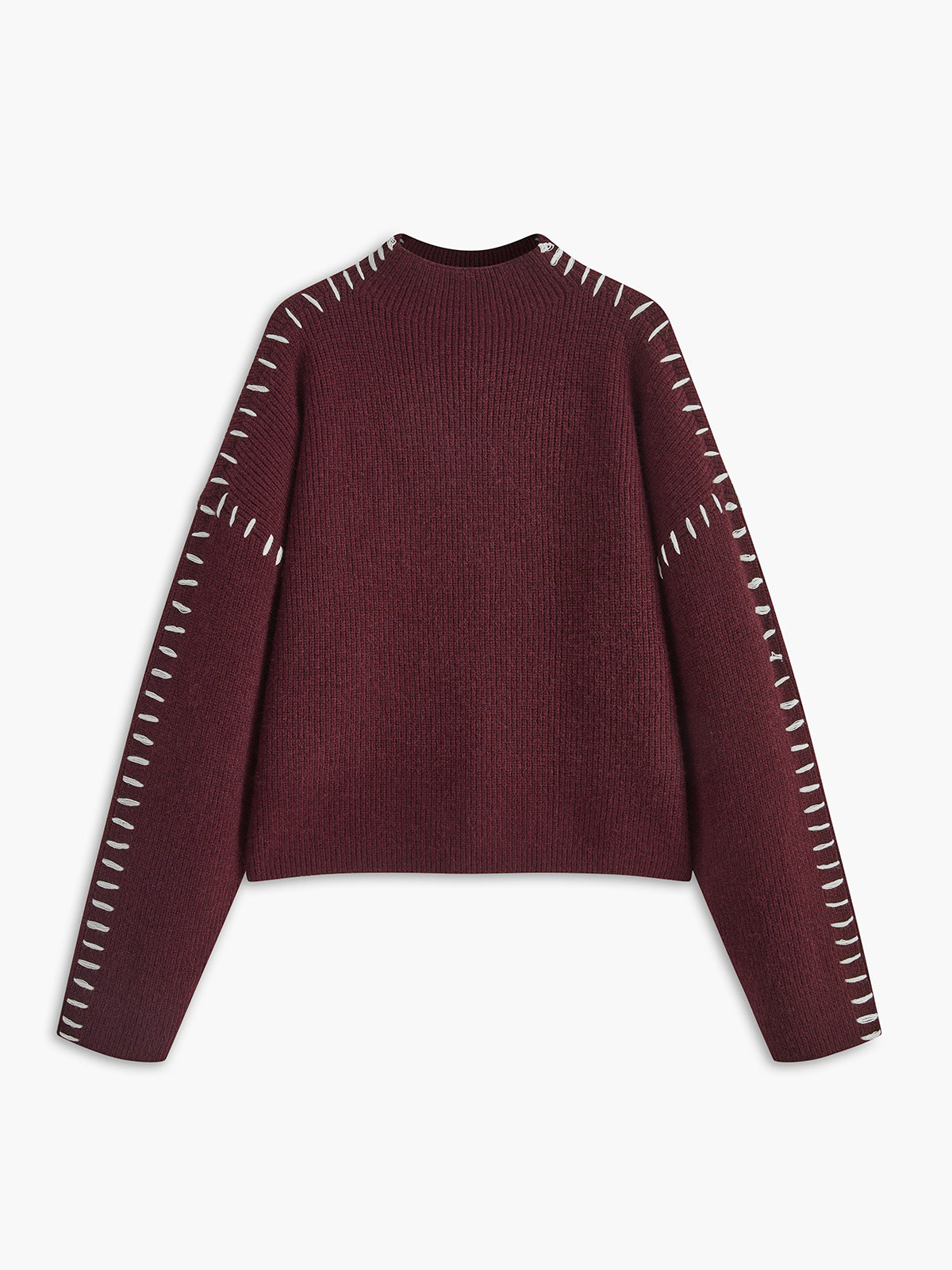 Flytta fokus | Oversized Mock Neck tröja/tröja kvinnor