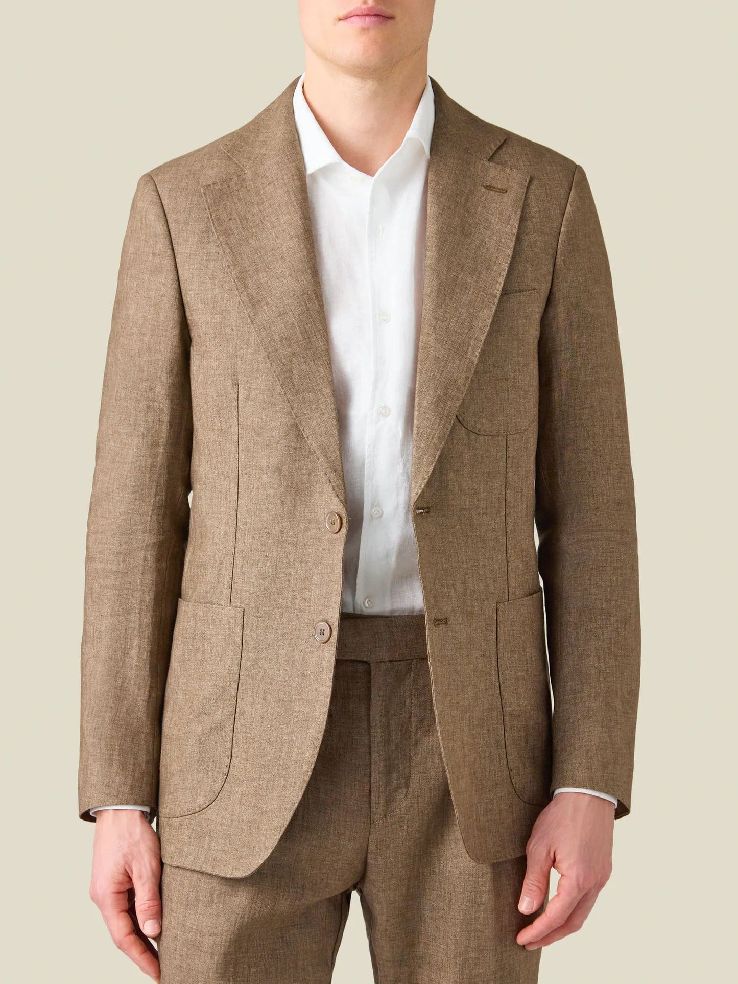 Hasselnötsblazer egyptisk bombull | Affärsmässigt elegant