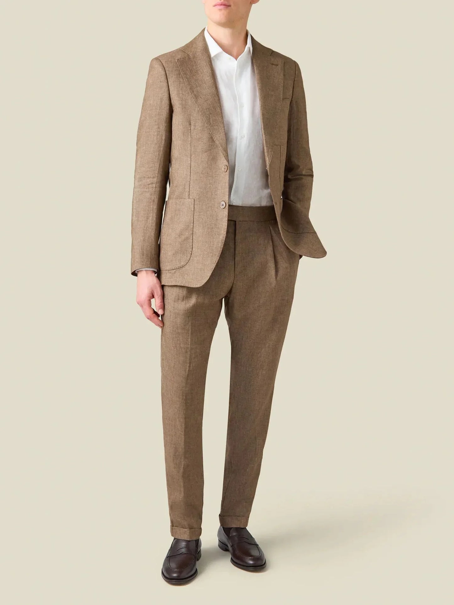 Hasselnötsblazer egyptisk bombull | Affärsmässigt elegant