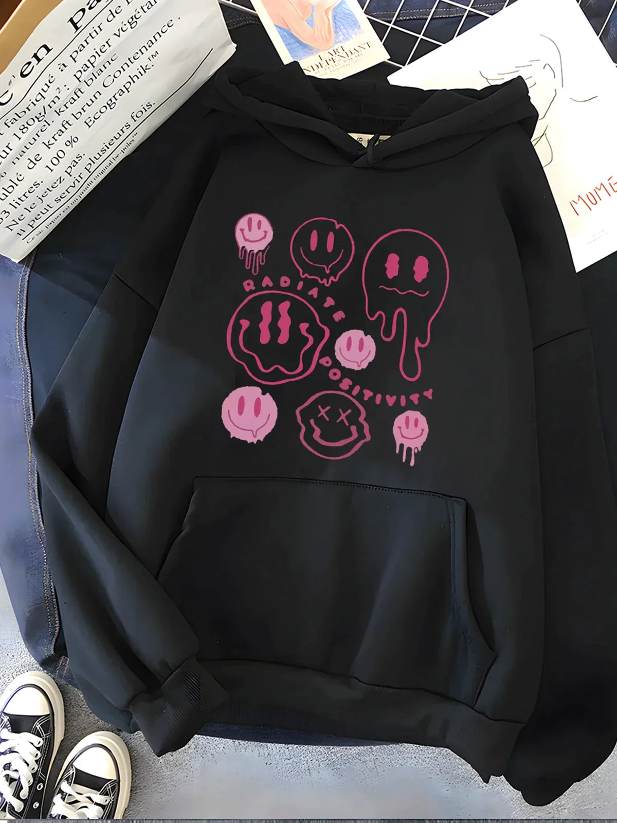 Hoodie Dam, Statement Hoodie | 100% bombull - Bekväm - Perfekt för långa dagar
