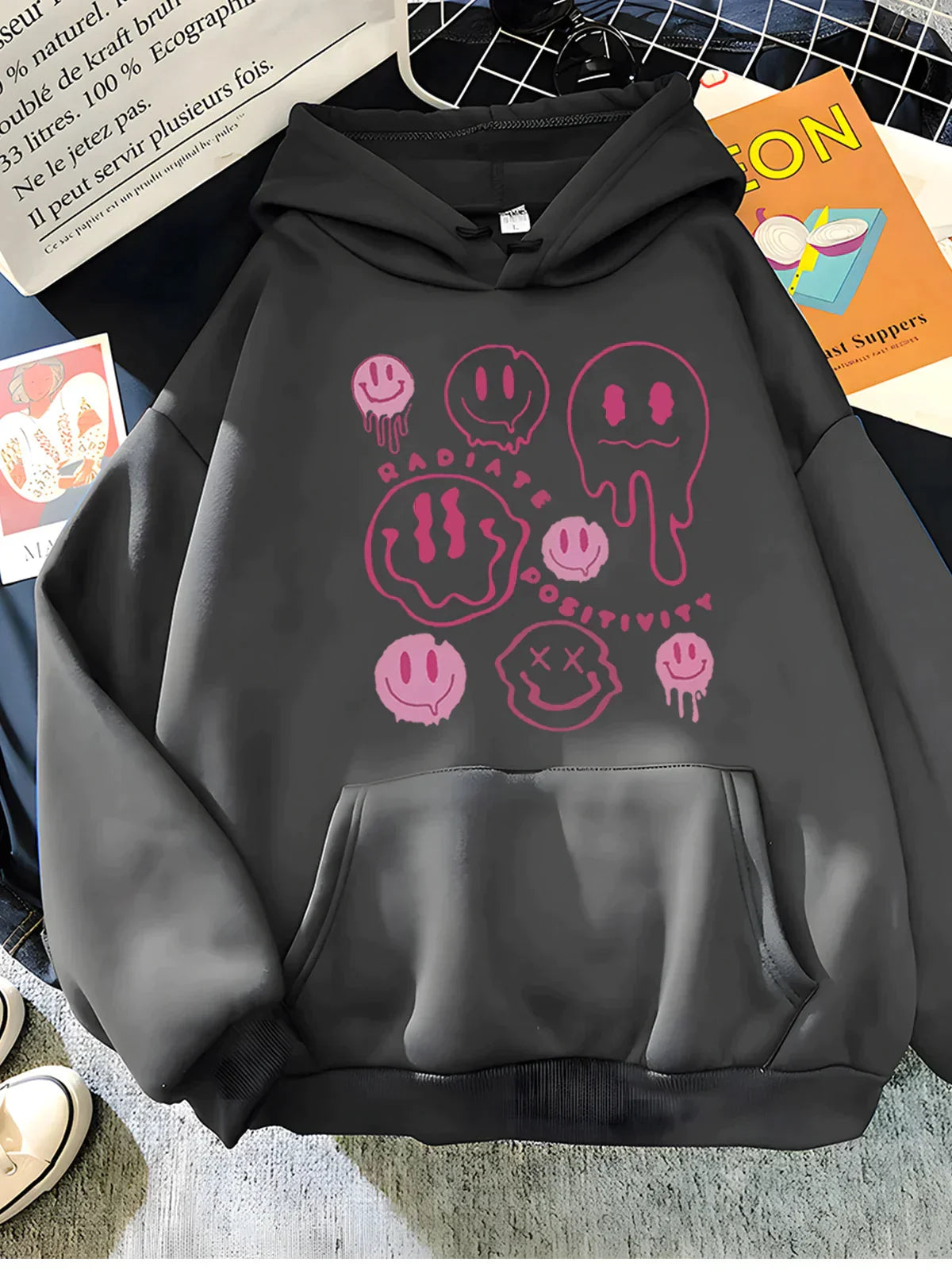 Hoodie Dam, Statement Hoodie | 100% bombull - Bekväm - Perfekt för långa dagar