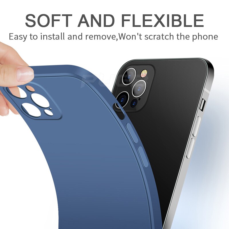 Vardi Dante™ Liquid Silicone Case™ | Mjukt skyddsfodral för iPhone 11, 12 och 13