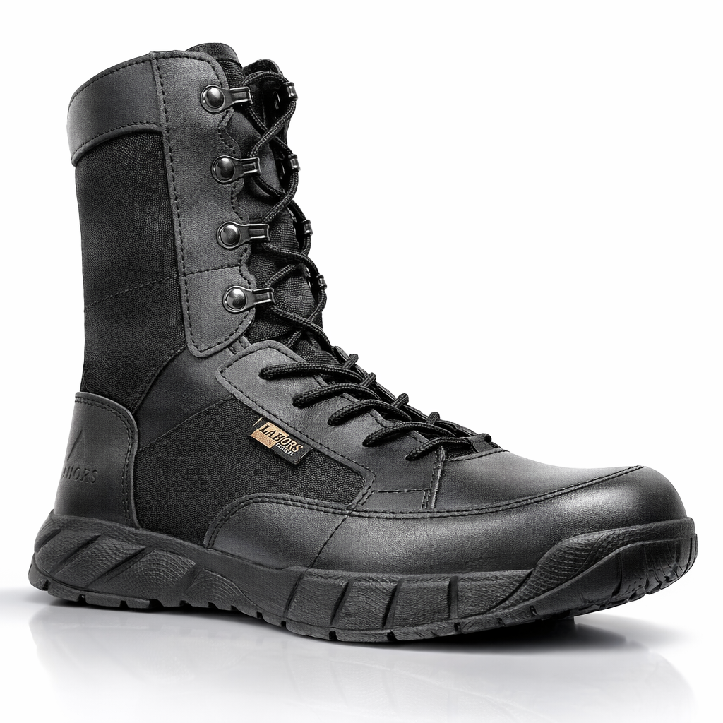 LAHORS ® Originele lichtgewicht man tactische laarzen met ritssluiting Combat Training Lace Up waterdichte outdoor wandelen ademende schoenen