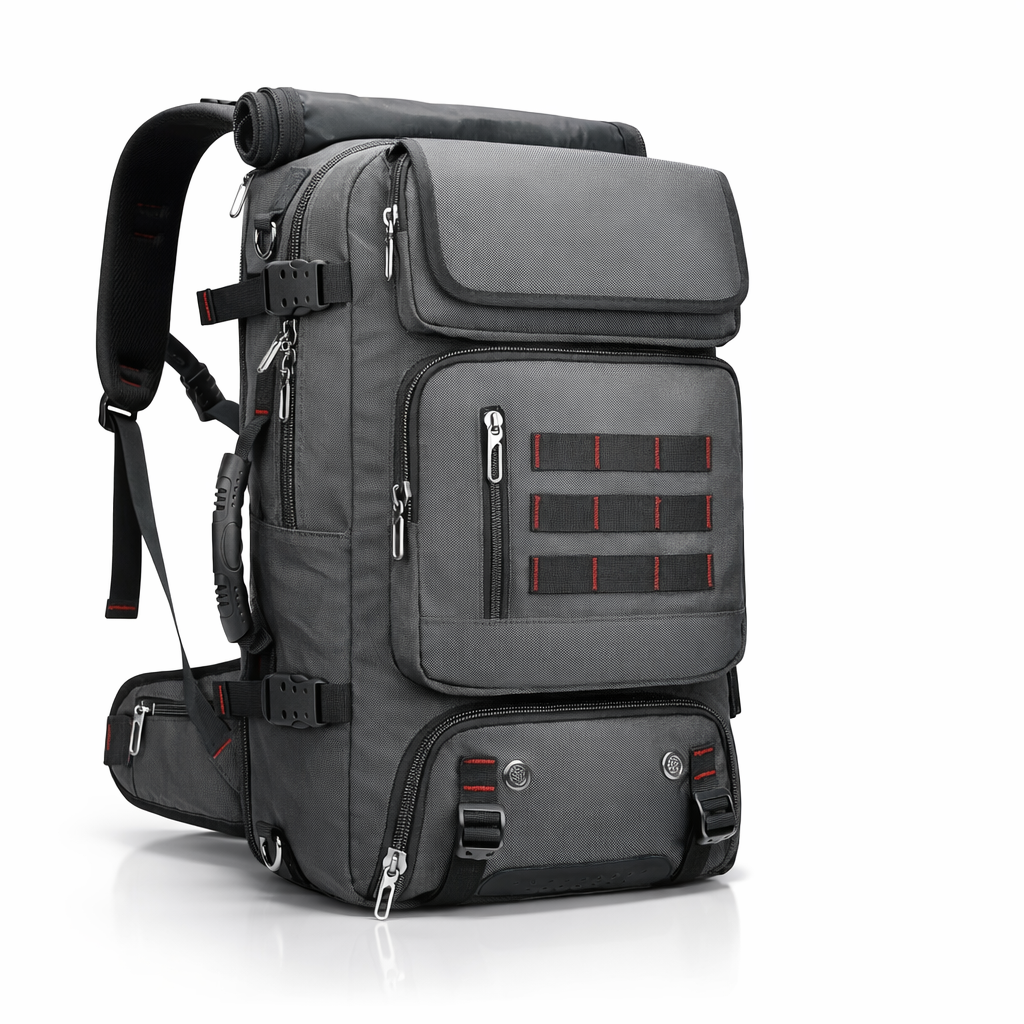 A 2025 Tactical Backpack Designed for Men, Featuring Multifunctional Capabilities And Ample Storage for Outdoor Activities Like Hiking And Mountaineering. This Leisure Tactical Bag Includes a 16-Inch Laptop Compartment And a Separate Pocket for Shoe