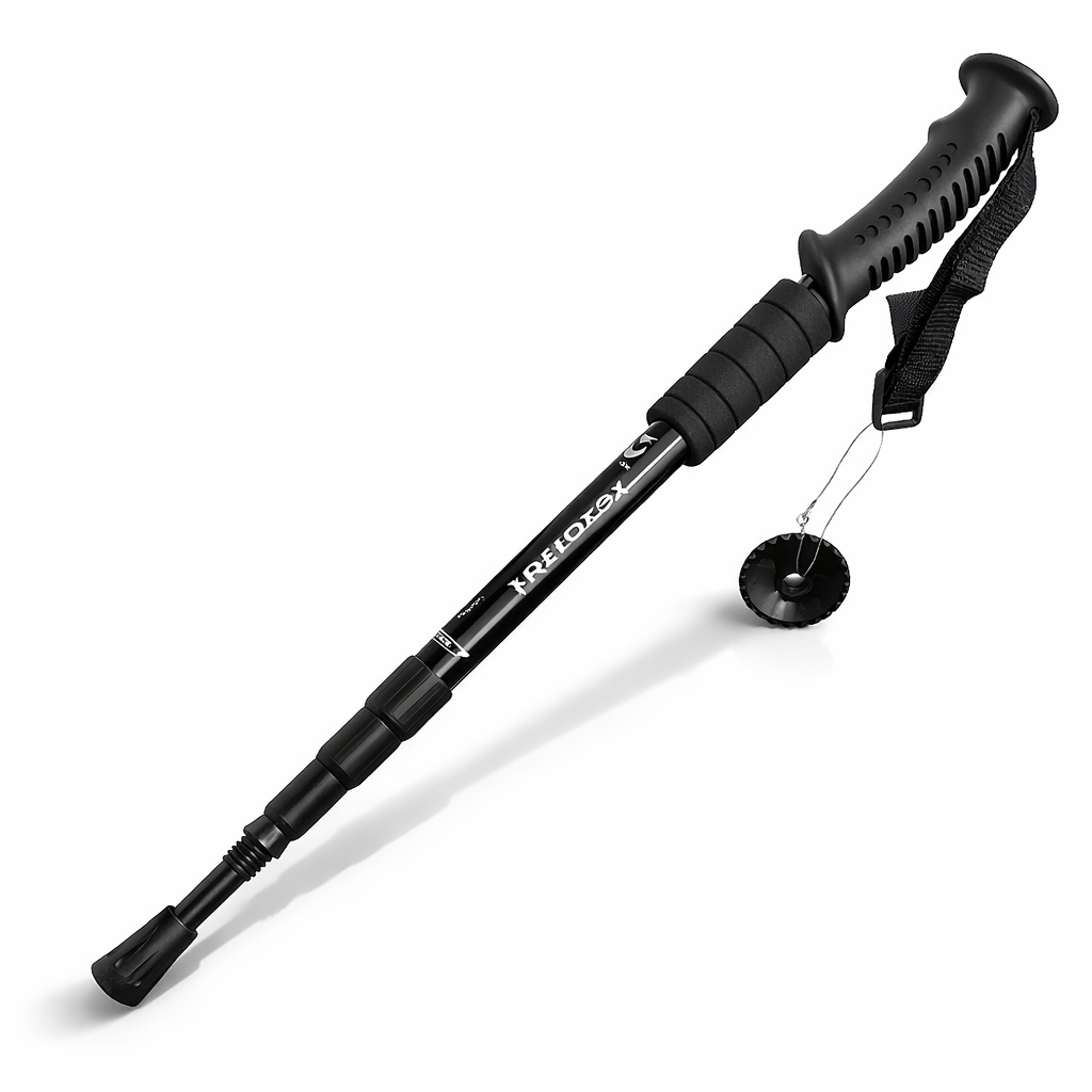 Lightweight Outdoor Trekking Pole with Four Adjustable Height And Anti Slip Grip, Essential for Hiking