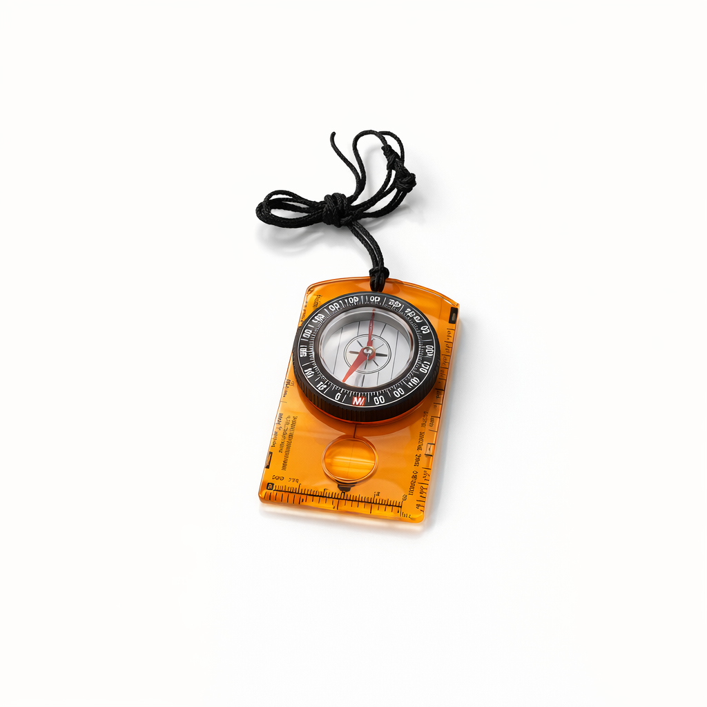 1pc Waterproof Compass with Scale - Durable Acrylic, Ideal for Outdoor Camping & Hiking, Color, Surveying, Map Scale