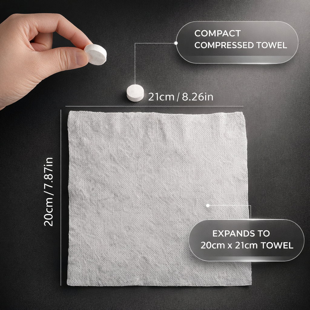 Outdoor camping, hiking, ultra lightweight equipment, travel essentials Compressed Face Towel, Portable & Disposable Towels - Convenient for Outdoor Hiking, Camping, Travel - 50pcs/100pcs