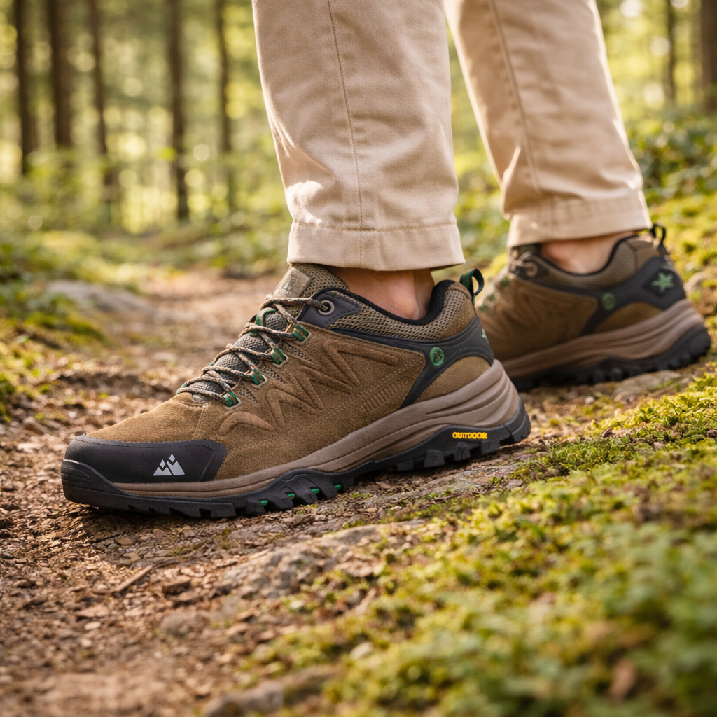 HIKEUP lederen herenschoenen voor heren casual schoenen mode waterdichte winter luxe designer merk werklaarzen man antislip sneakers