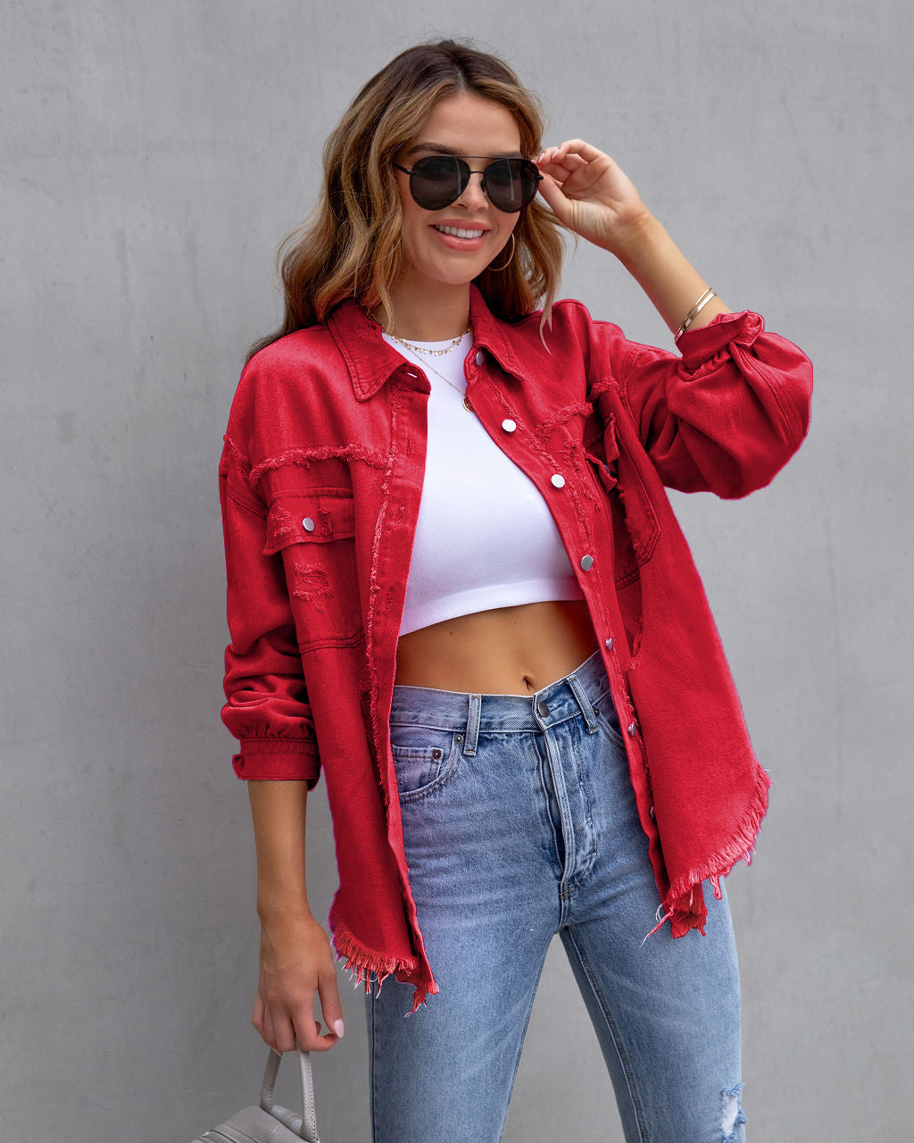 Nienke | Sliten jeansjacka