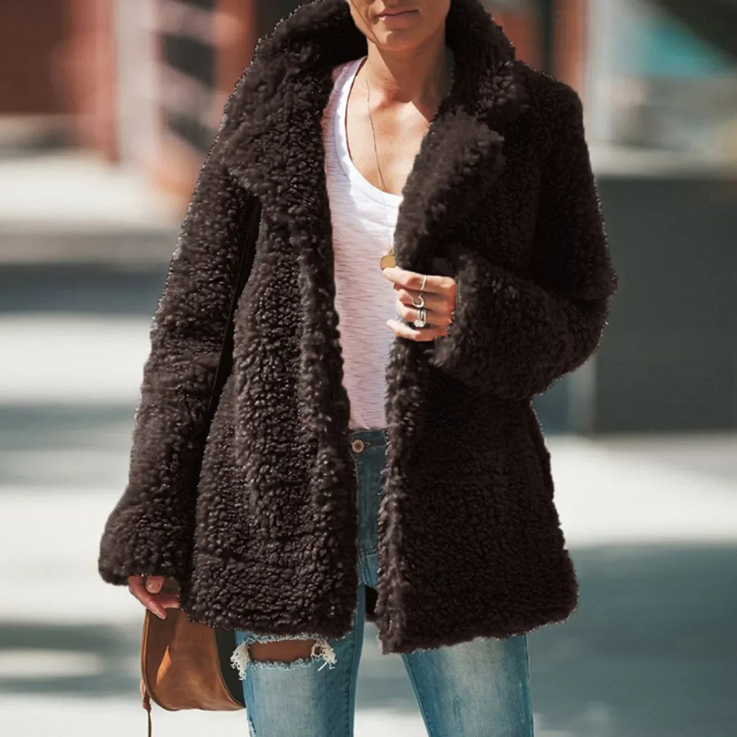 Varm fleecerock | Beige - Bekväm och moderiktig