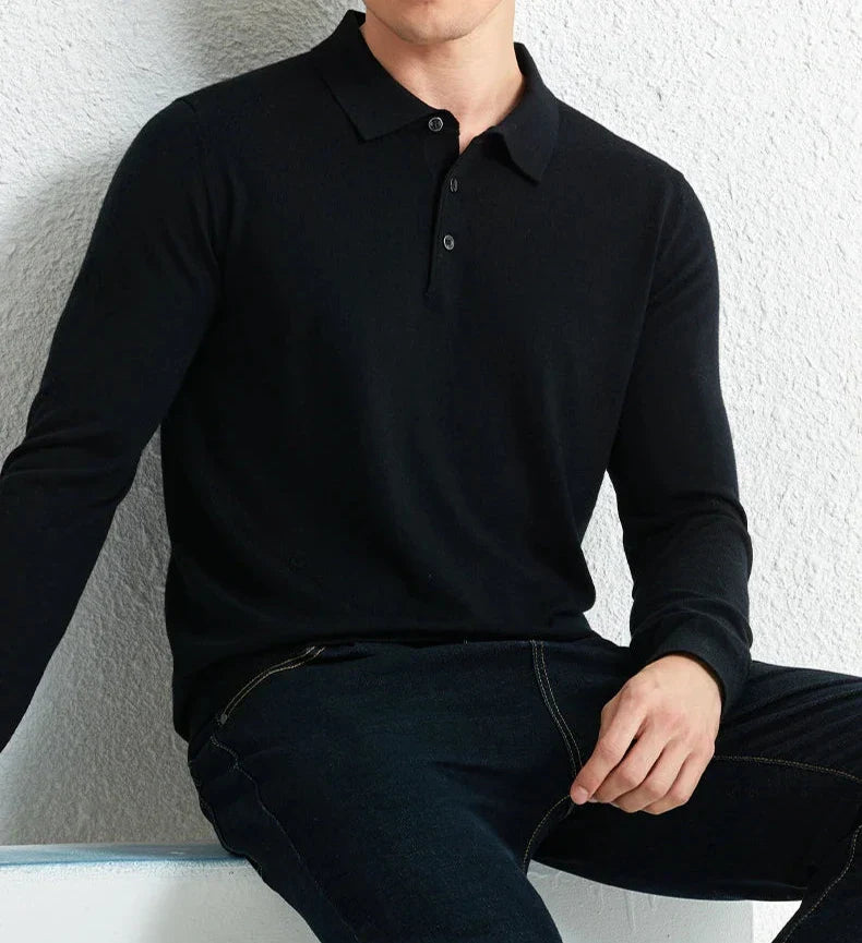 Slim fit hösttröja i ull | Material of high quality - Varmt och mysigt - höst - Perfekt for formella och informella tillfällen