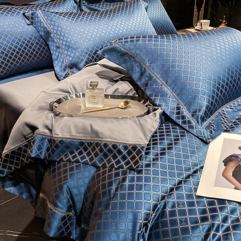 Royale Diamond påskkakset - Egyptisk bombull | Premium egyptisk bombull - Deep Blue Shade - Lyxig och för ultimat komfort