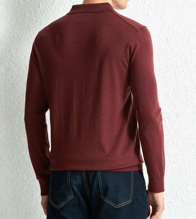 Slim fit hösttröja i ull | Material of high quality - Varmt och mysigt - höst - Perfekt for formella och informella tillfällen