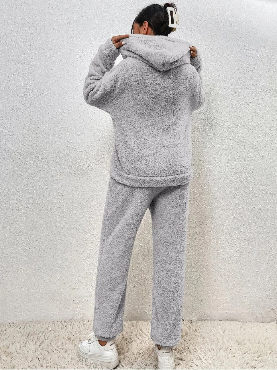 Teddy Hooded Housesuit 724 | Ultra-Comfortable Housesuit - Soft & Warm for Home - Essential