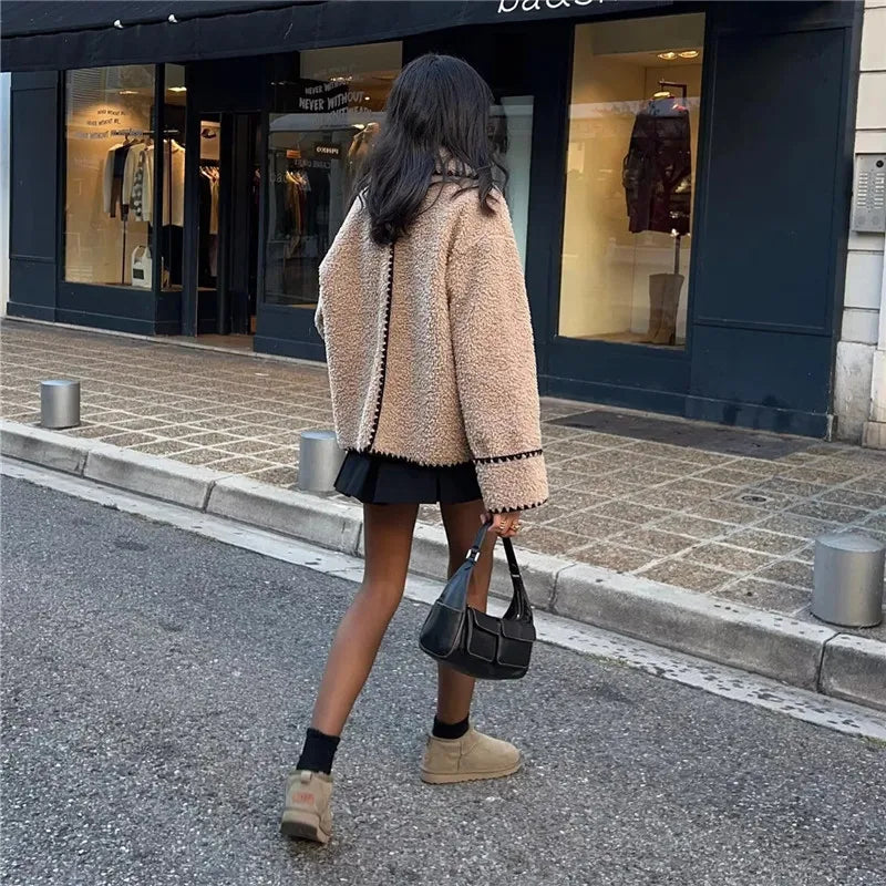 Fleecejacka för kvinnor | Beige - varm och mjuk