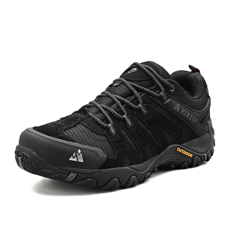 HIKEUP Wandelschoenen voor heren Suède buitenschoenen Slijtvaste heren Trekking Wandelen Jacht Tactische sneakers