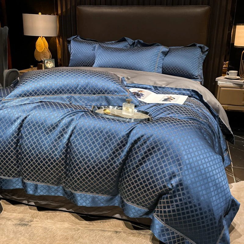 Royale Diamond påskkakset - Egyptisk bombull | Premium egyptisk bombull - Deep Blue Shade - Lyxig och för ultimat komfort
