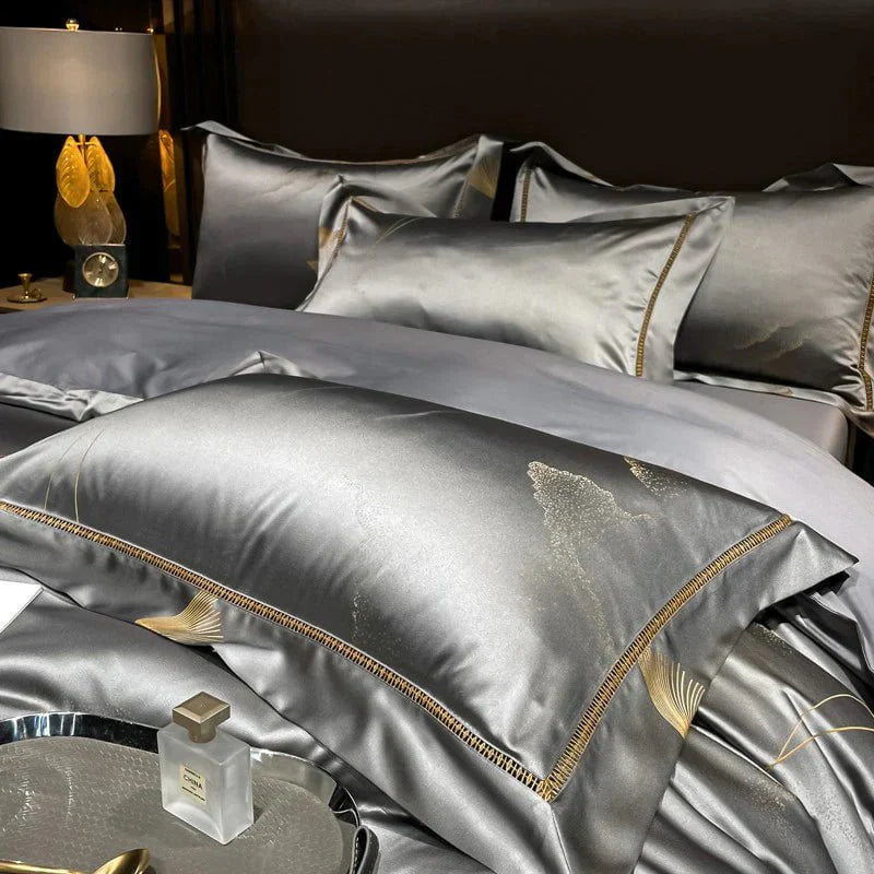 Golden Mist paslakan set - egyptian bombull | Premium Egyptian bombull - gold finish - Snygg och hållbar för alla årstider