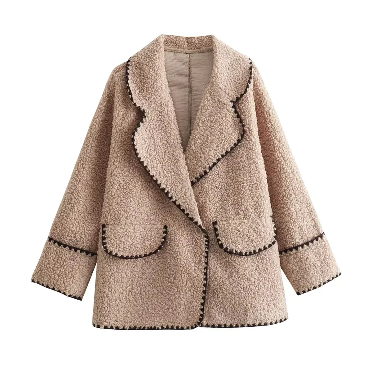 Fleecejacka för kvinnor | Beige - varm och mjuk