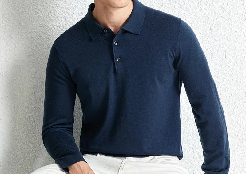 Slim fit hösttröja i ull | Material of high quality - Varmt och mysigt - höst - Perfekt for formella och informella tillfällen