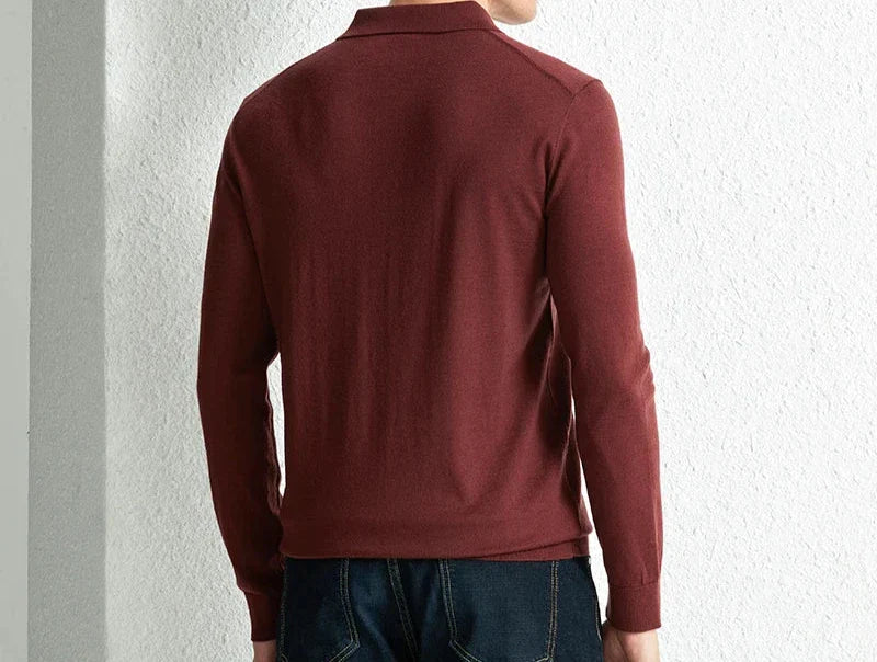 Slim fit hösttröja i ull | Material of high quality - Varmt och mysigt - höst - Perfekt for formella och informella tillfällen