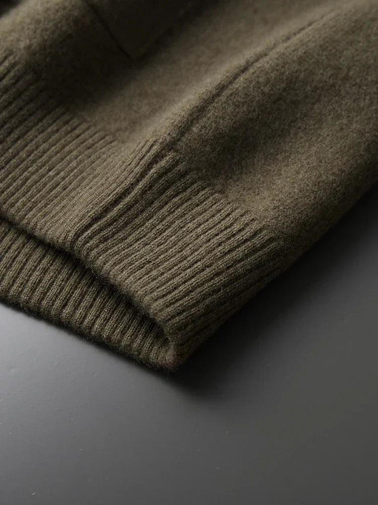 Ullkofta with pikekrage | Material of high quality - Varmt och mysigt - Höst - Perfekt for formella och informella tillfällen