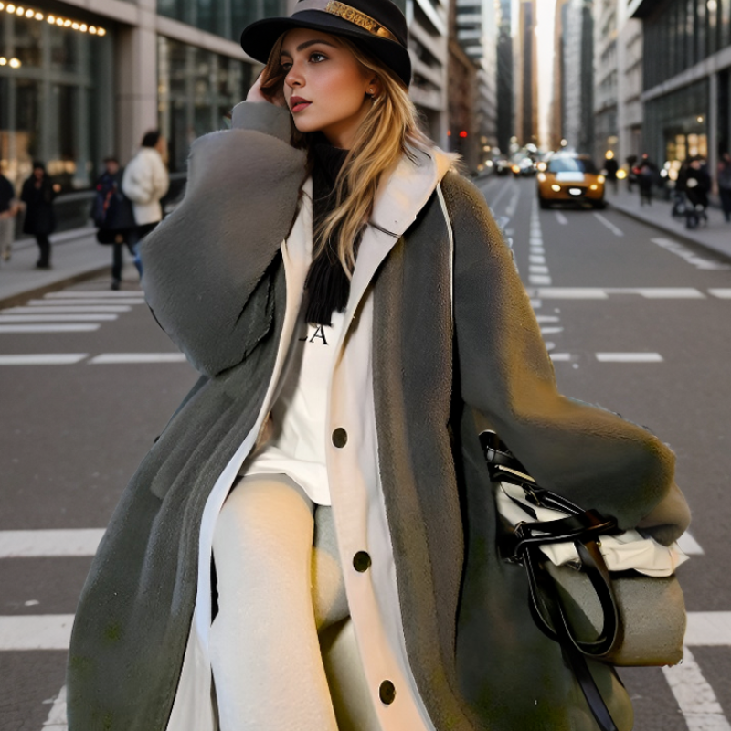 Trench coat with huva | Beige - Snygg och funktionell